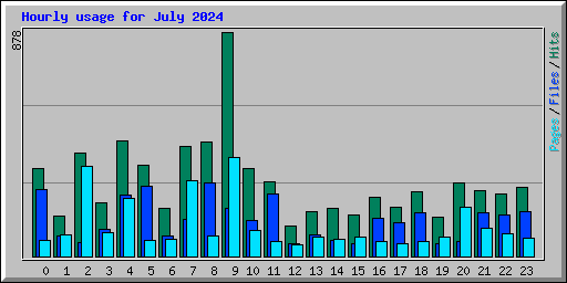 Hourly usage for July 2024